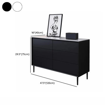 6 Modern Black Accent Cabinet for Bedroom & Living Room