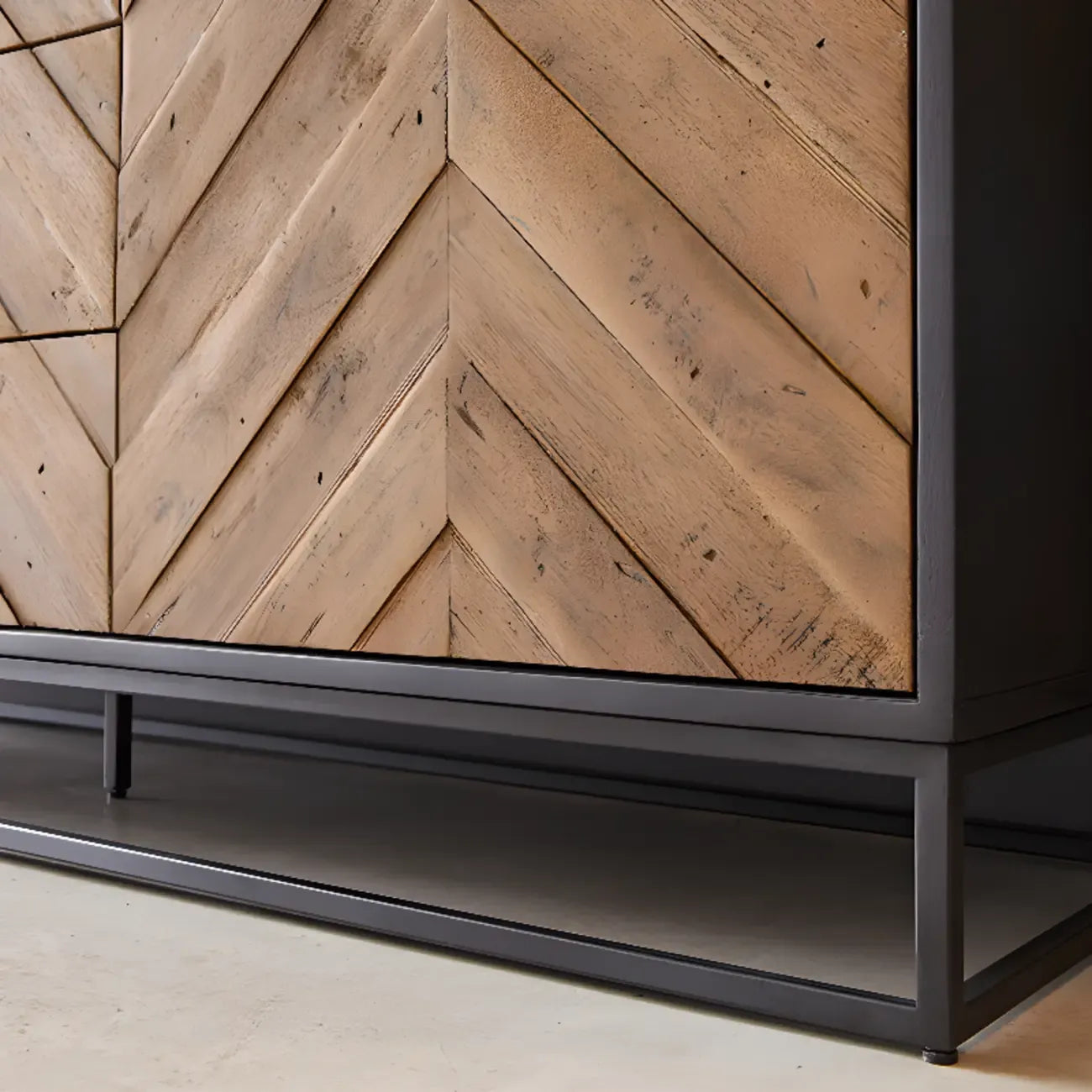 3 Drawers Modern Pine Storage Cabinet for Living Room