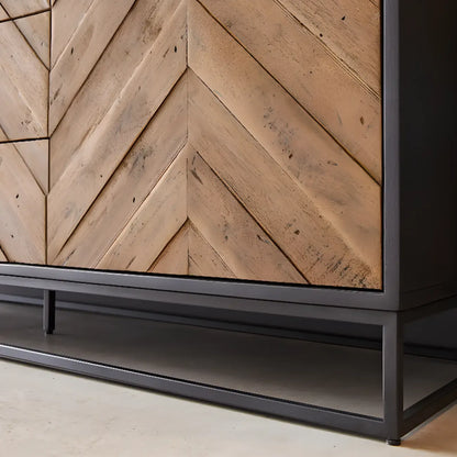 3 Drawers Modern Pine Storage Cabinet for Living Room