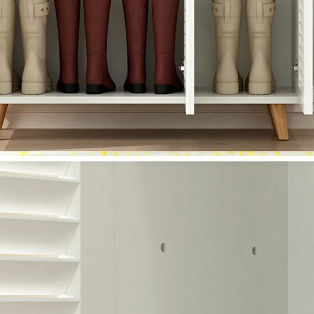 Modern Wooden Ventilated Storage Cabinet with Straight Legs