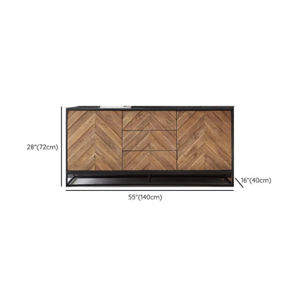 3 Drawers Modern Pine Storage Cabinet for Living Room