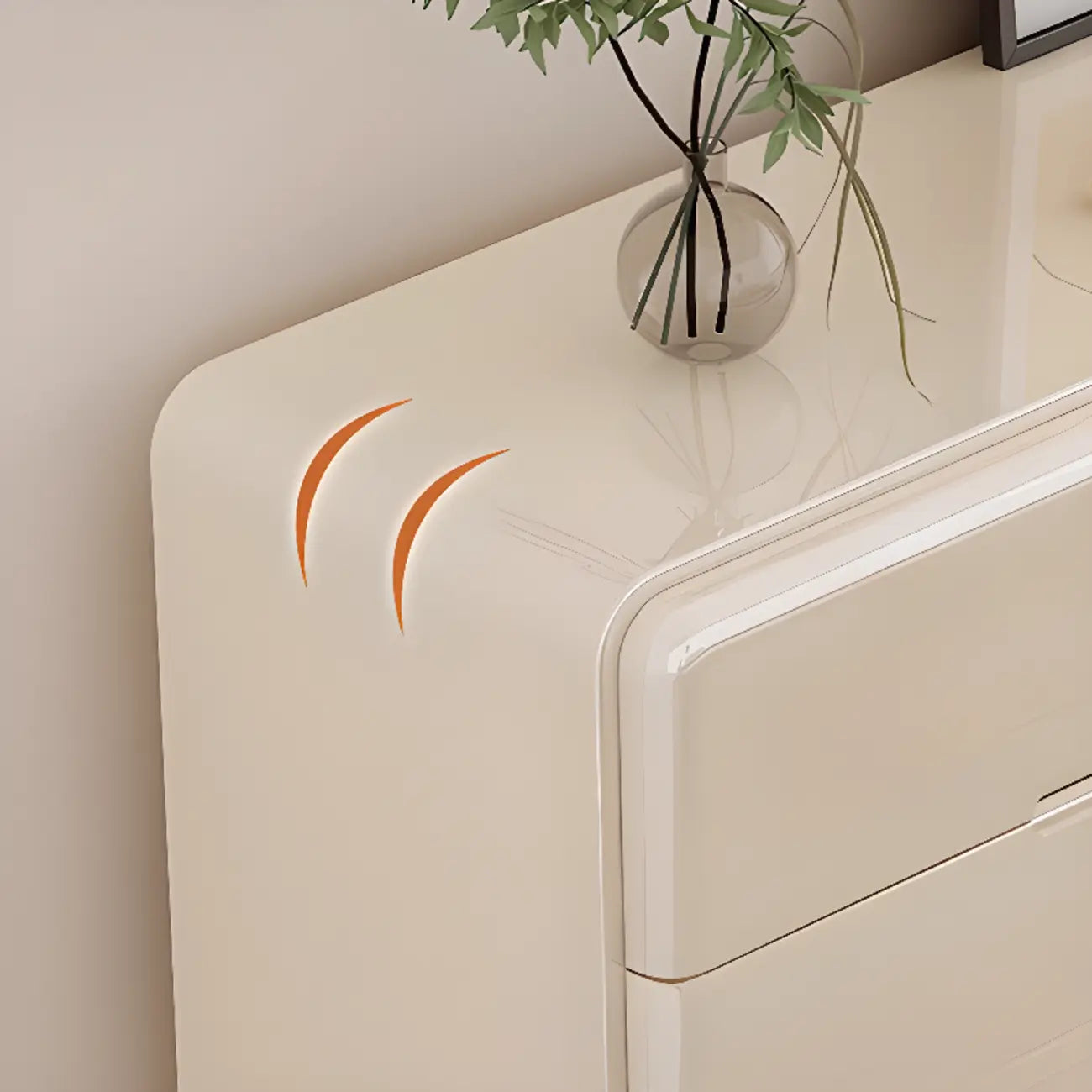 Scandinavian White Sideboard with Drawers & Cabinets