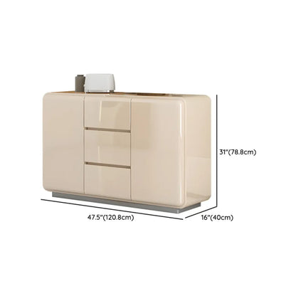 Scandinavian White Sideboard with Drawers & Cabinets