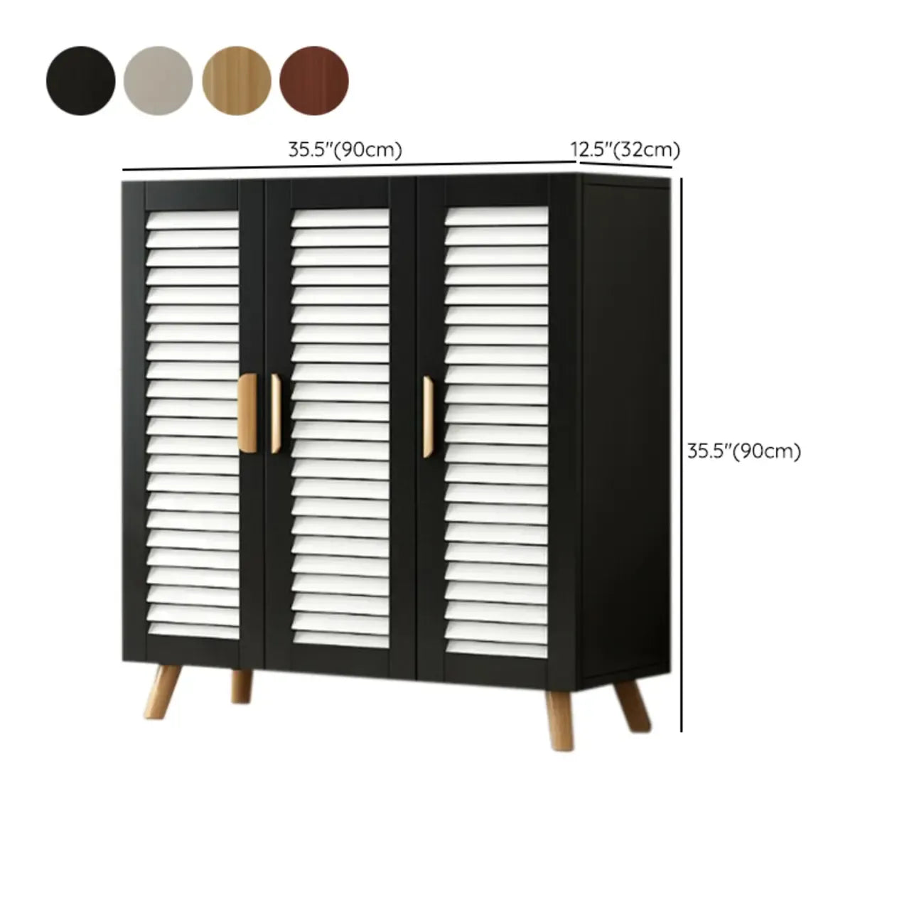 Modern Wooden Ventilated Storage Cabinet with Straight Legs