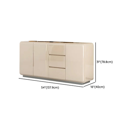 Scandinavian White Sideboard with Drawers & Cabinets