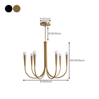 Mid-Century Branch Ceiling Chandelier with Adjustable Height