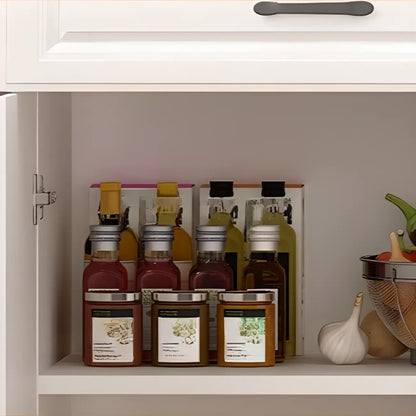 Kitchen White Wood Countertop Open Storage China Cabinet