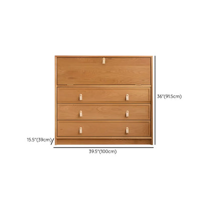 Rectangular Natural Wood Glass Door Storage Display Cabinet