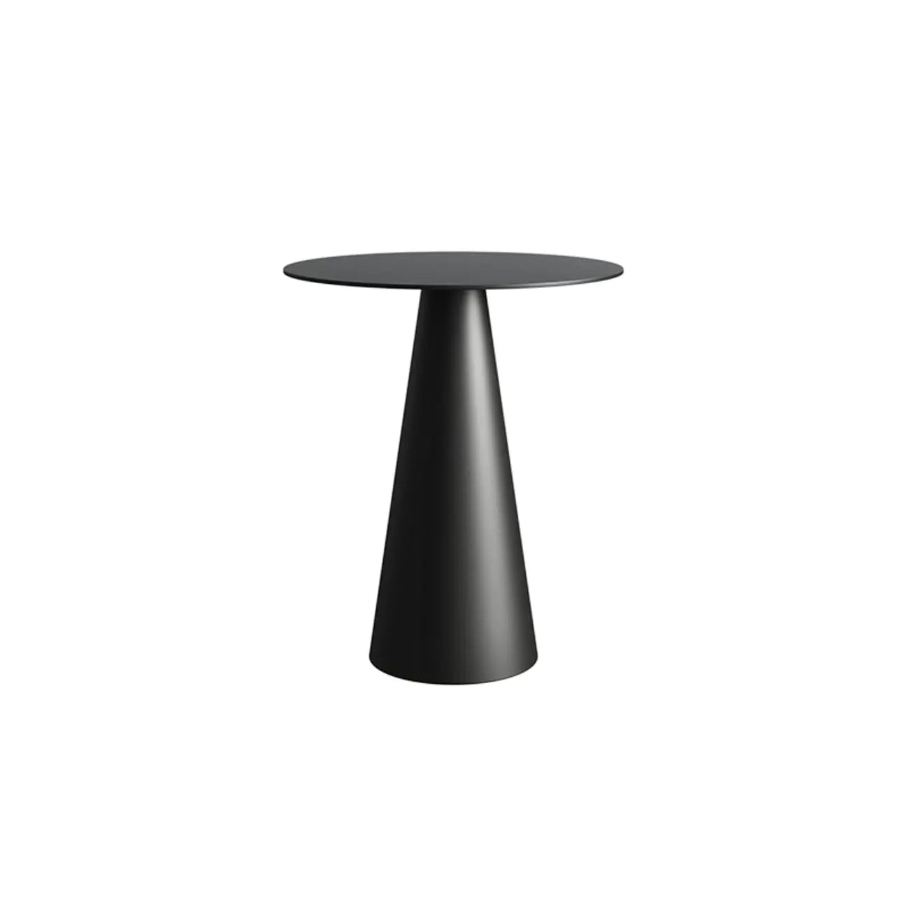 Modern Black Metal Round End Table for Living Room