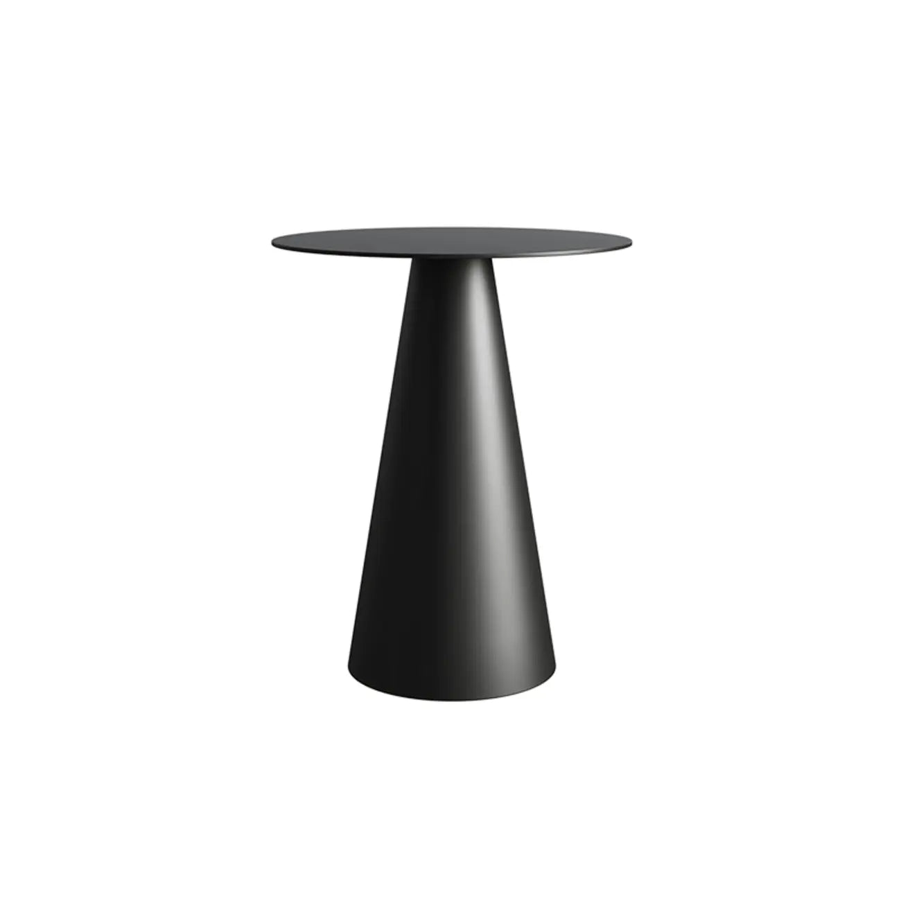 Modern Black Metal Round End Table for Living Room