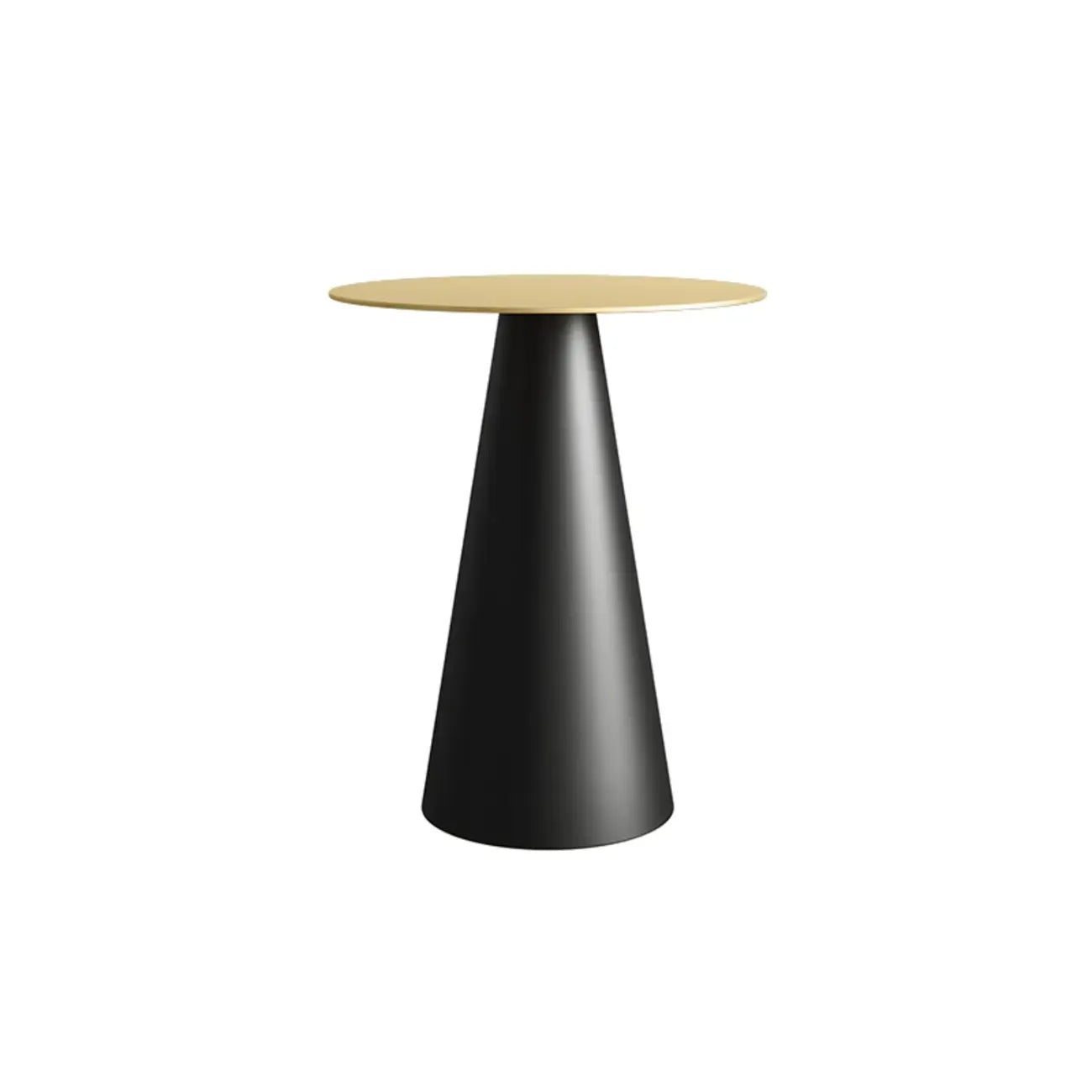 Modern Black Metal Round End Table for Living Room