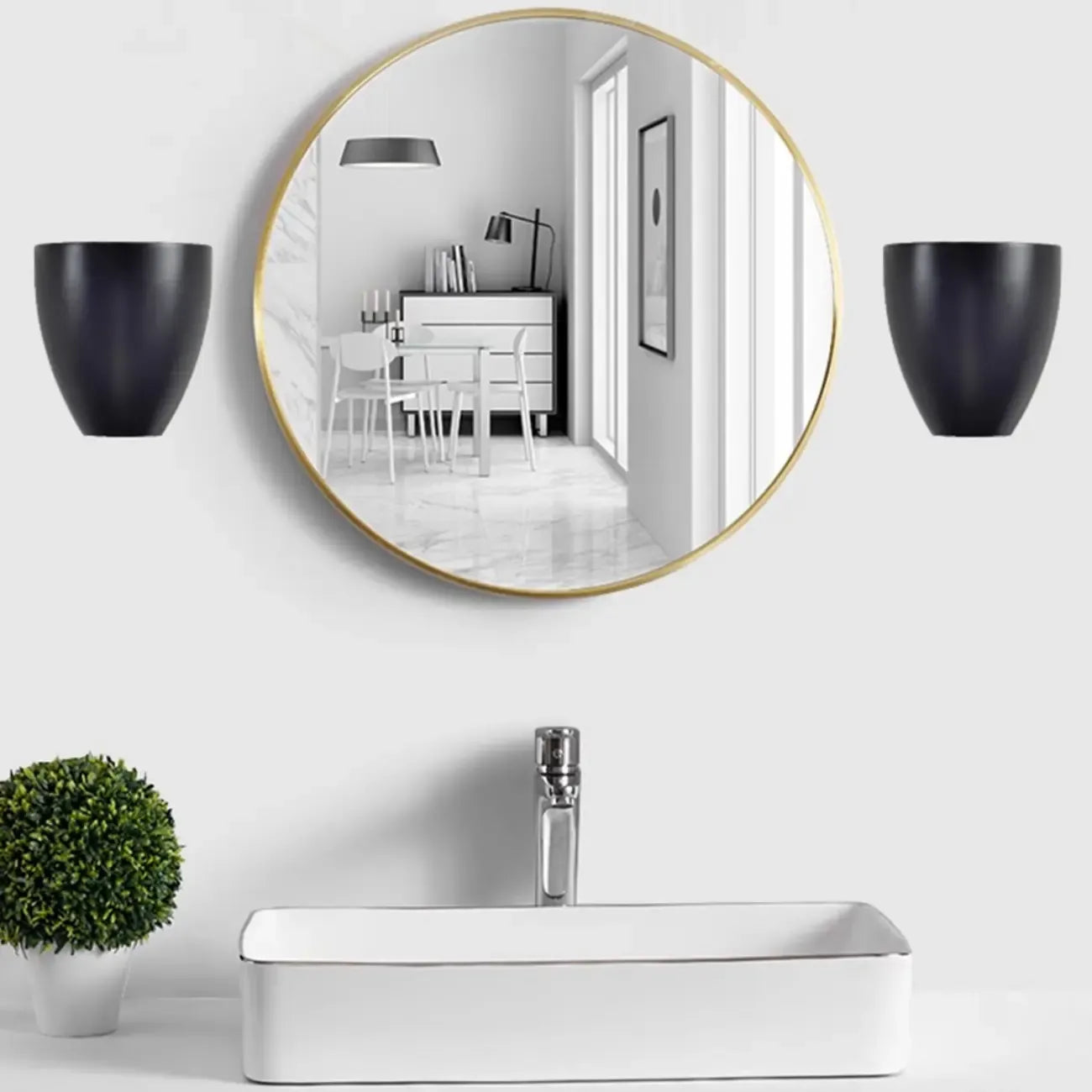 Modern Black Wall-Mounted LED Vanity Light for Bathroom