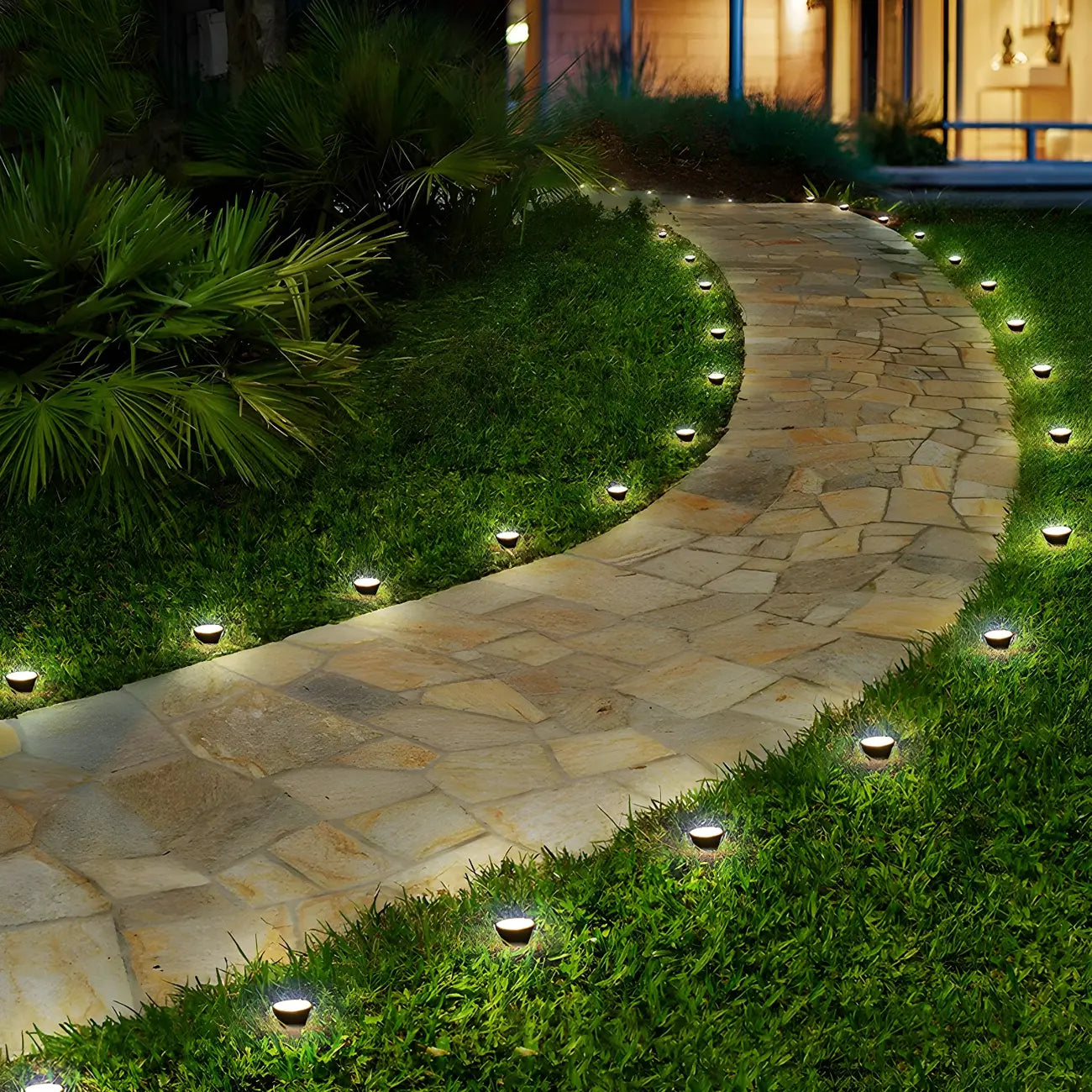 LED Solar Mini In-Ground Spotlight for Courtyard Garden