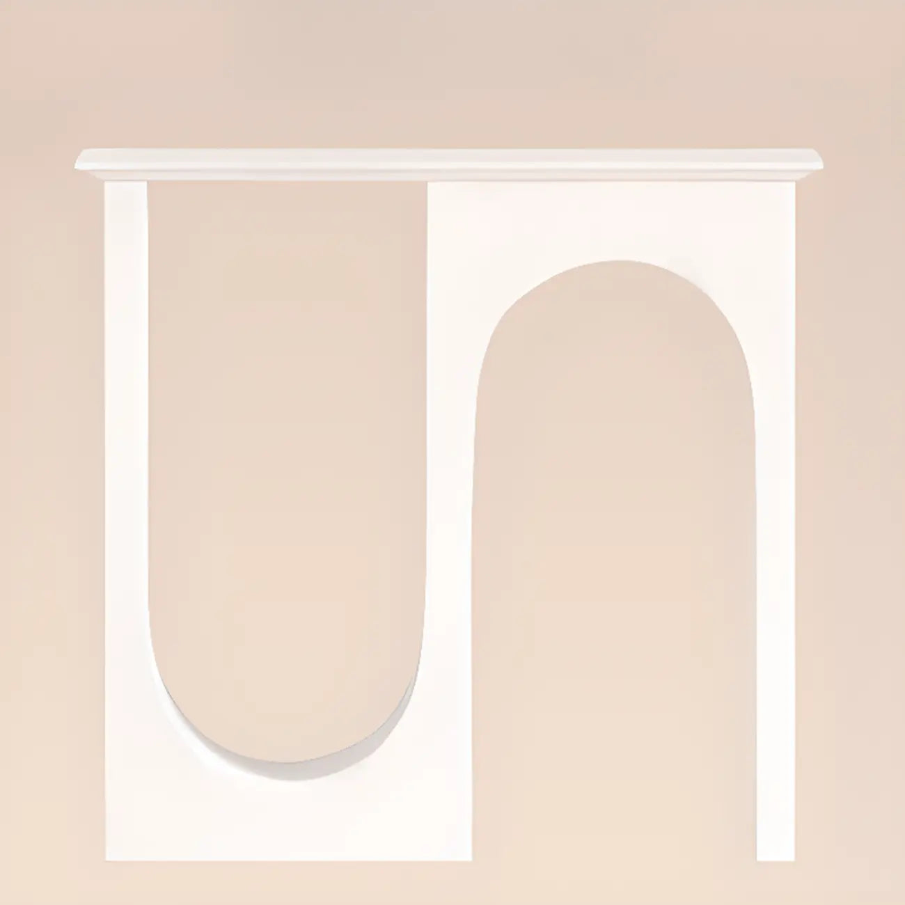 Modern Narrow Wooden Console Table with Arched Base