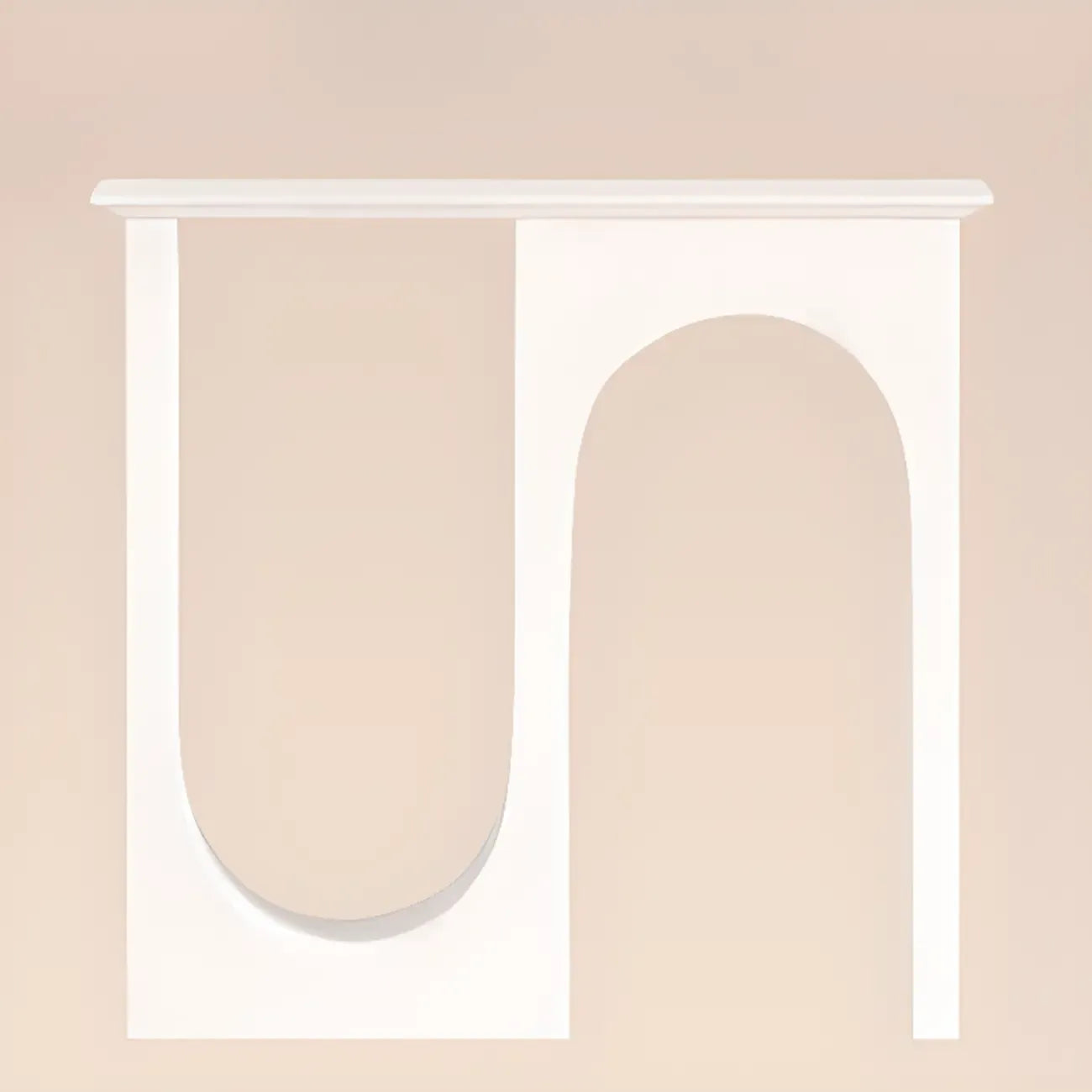 Modern Narrow Wooden Console Table with Arched Base