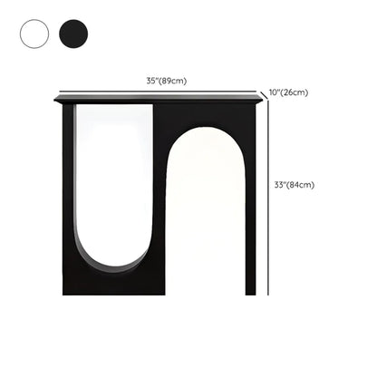 Modern Narrow Wooden Console Table with Arched Base