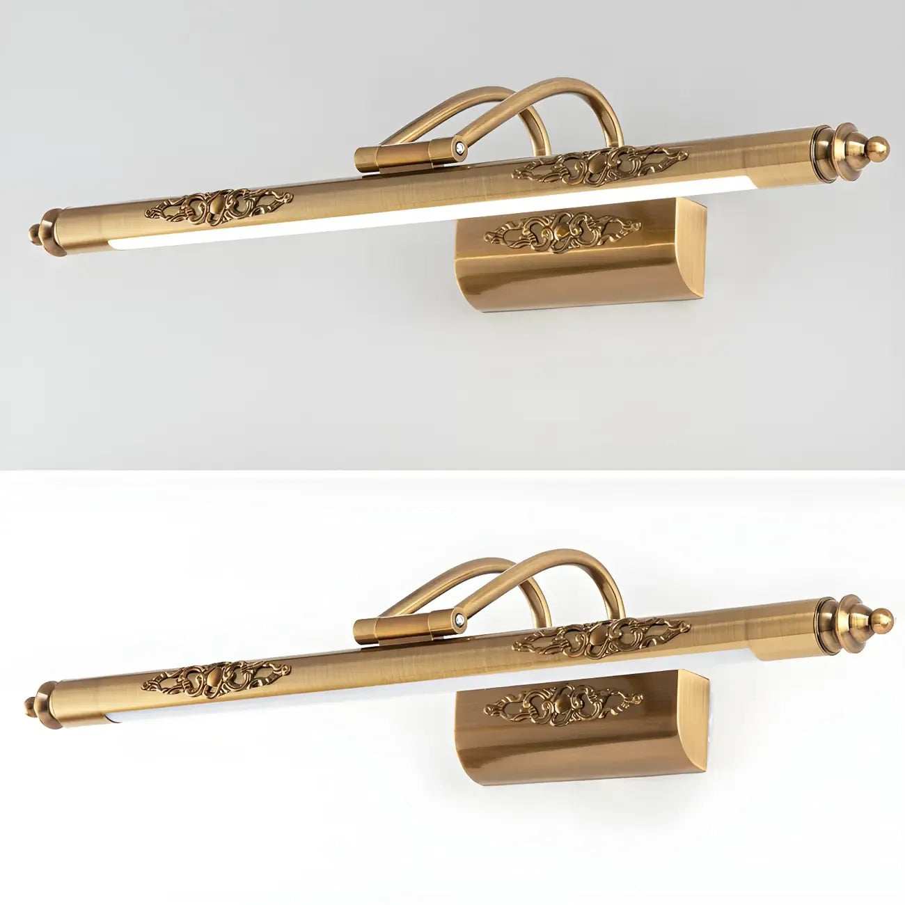 Gold Geometric LED Bathroom Vanity Mirror Lights