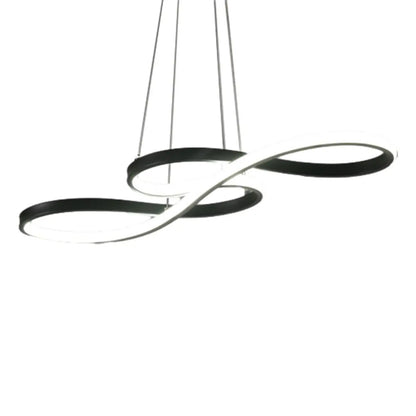 Modern White Linear LED Island Pendant Light with Multi Dimming