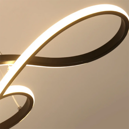 Modern White Linear LED Island Pendant Light with Multi Dimming