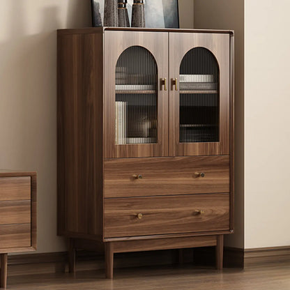 Mid-Century Modern Storage Cabinet for Parlor, Glass Door