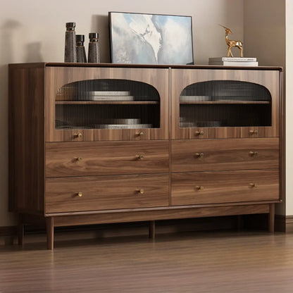 Mid-Century Modern Storage Cabinet for Parlor, Glass Door