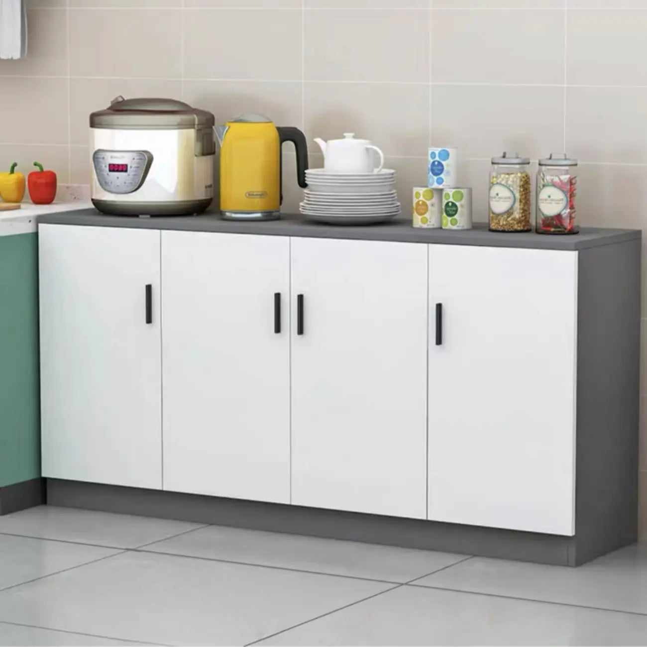 Modish Composite Wood Kitchen Cabinet for Kitchen Storage