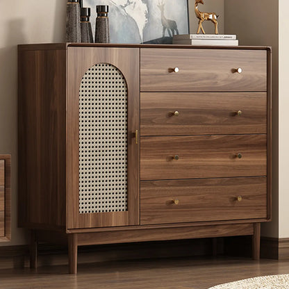 Mid-Century Modern Storage Cabinet for Parlor, Glass Door