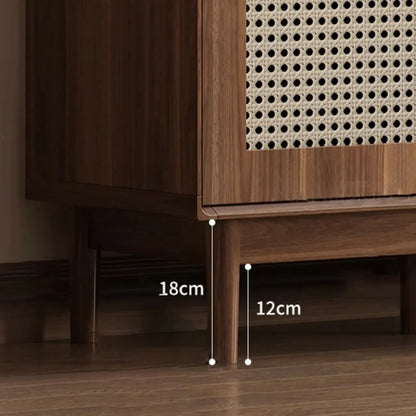 Mid-Century Modern Storage Cabinet for Parlor, Glass Door