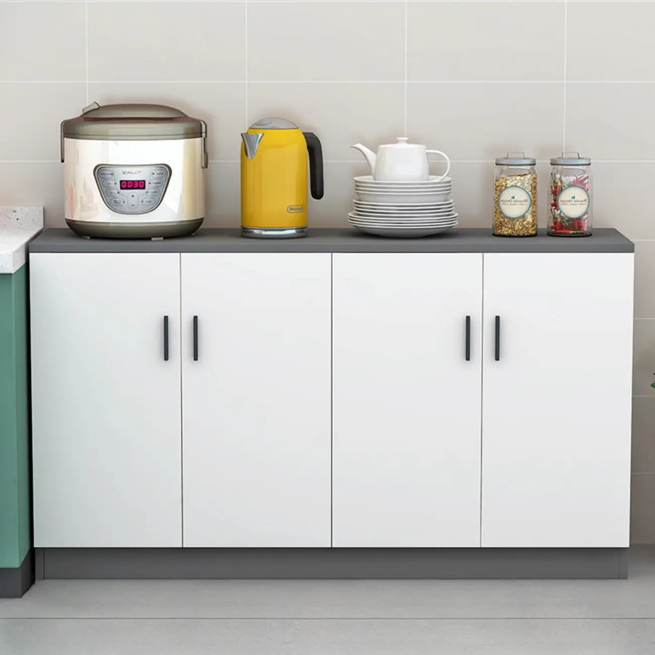 Modish Composite Wood Kitchen Cabinet for Kitchen Storage