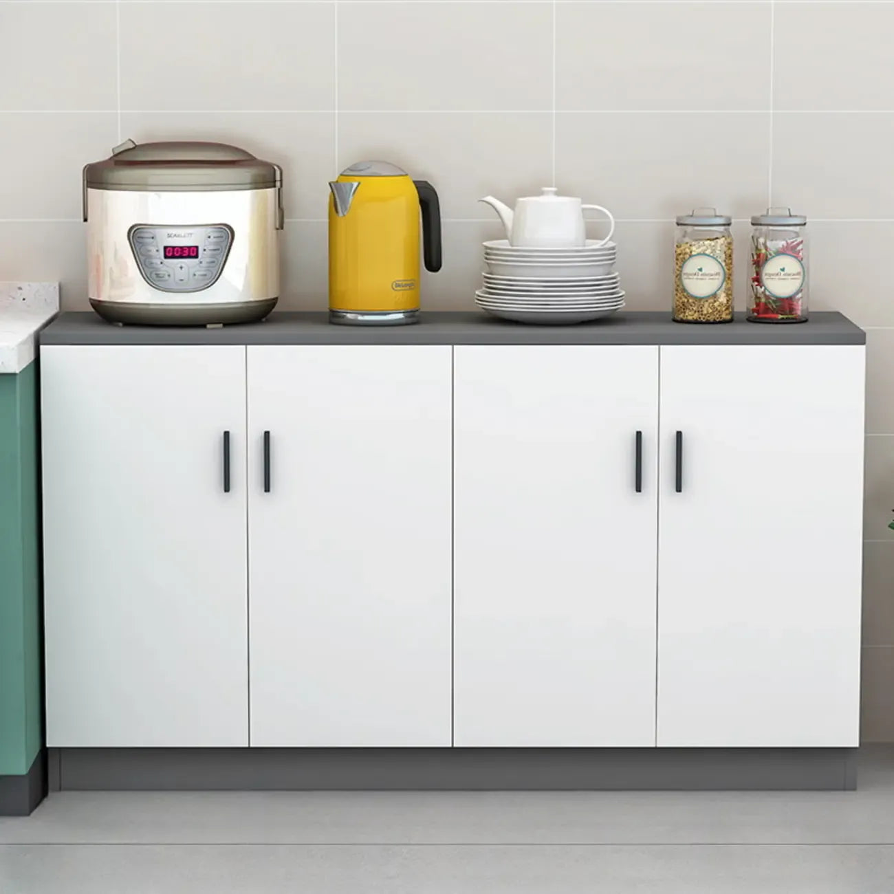 Modish Composite Wood Kitchen Cabinet for Kitchen Storage