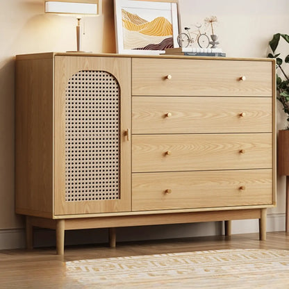 Mid-Century Modern Storage Cabinet for Parlor, Glass Door