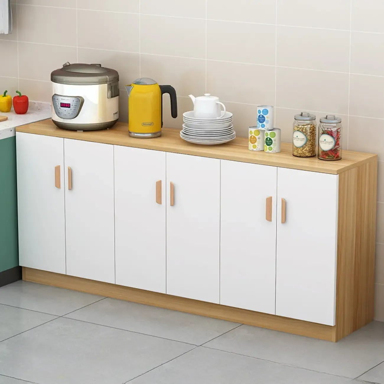 Modish Composite Wood Kitchen Cabinet for Kitchen Storage