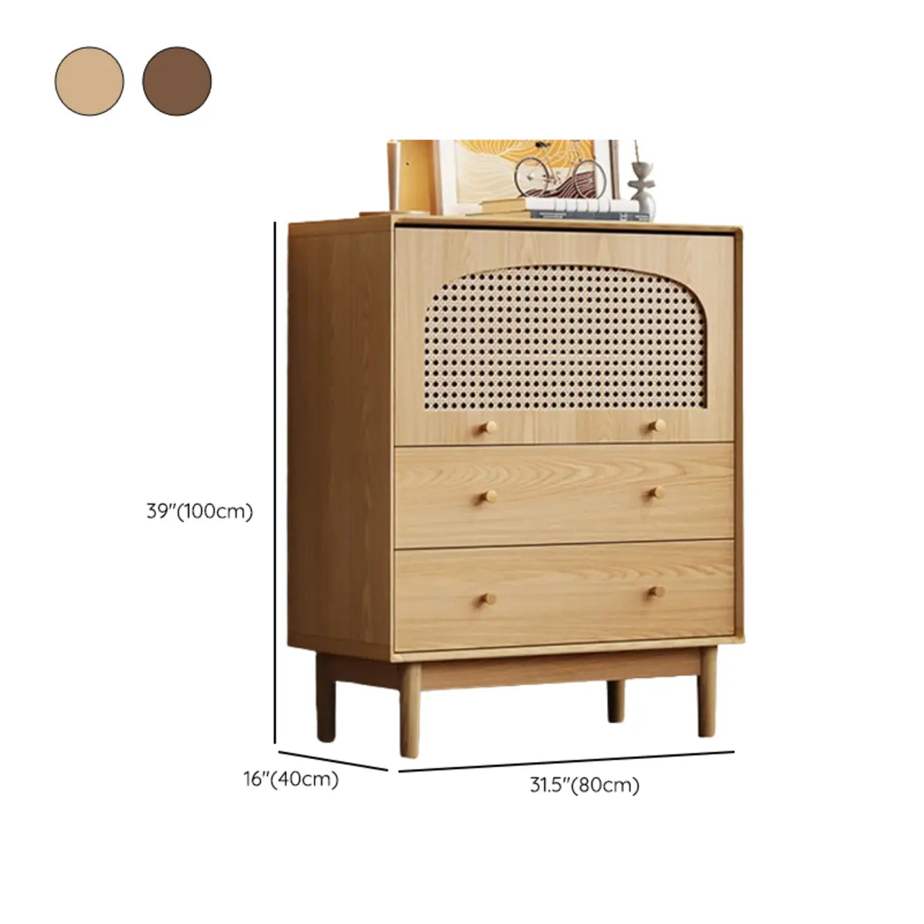 Mid-Century Modern Storage Cabinet for Parlor, Glass Door