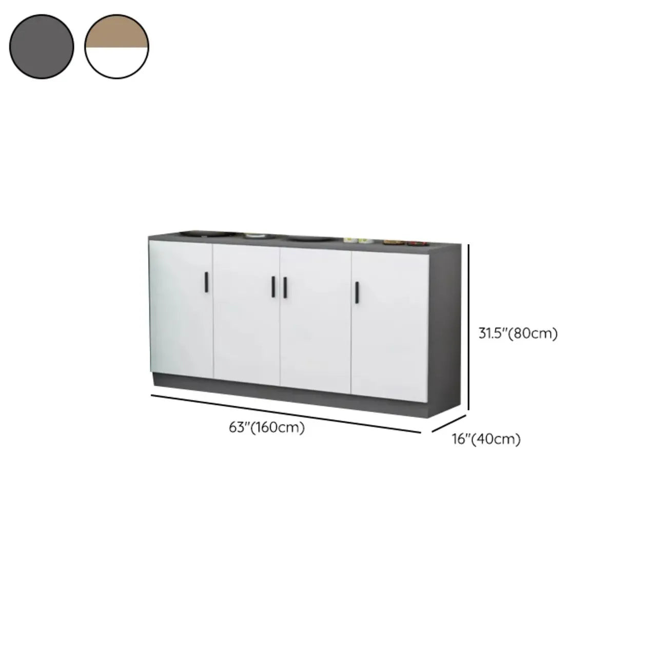 Modish Composite Wood Kitchen Cabinet for Kitchen Storage