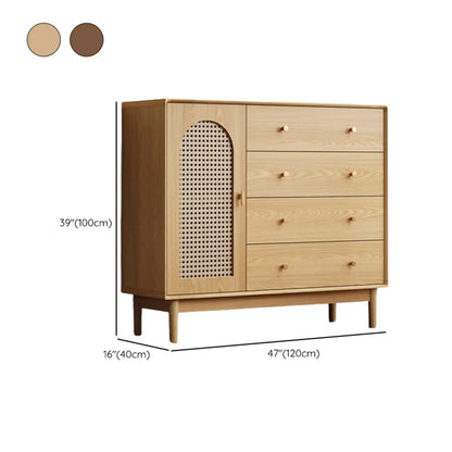 Mid-Century Modern Storage Cabinet for Parlor, Glass Door