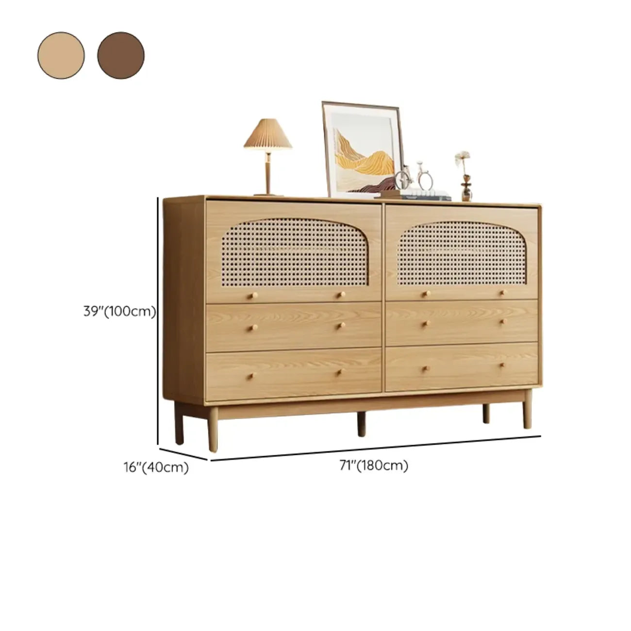 Mid-Century Modern Storage Cabinet for Parlor, Glass Door