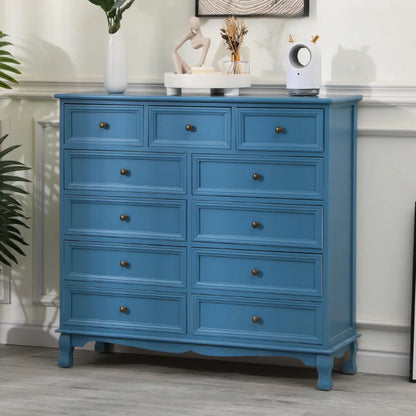 Rustic White Wooden Cabinet for Living Room with Drawers