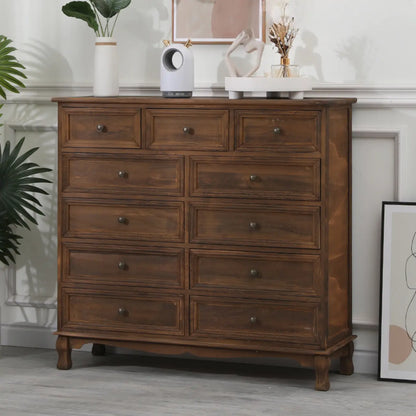 Rustic White Wooden Cabinet for Living Room with Drawers