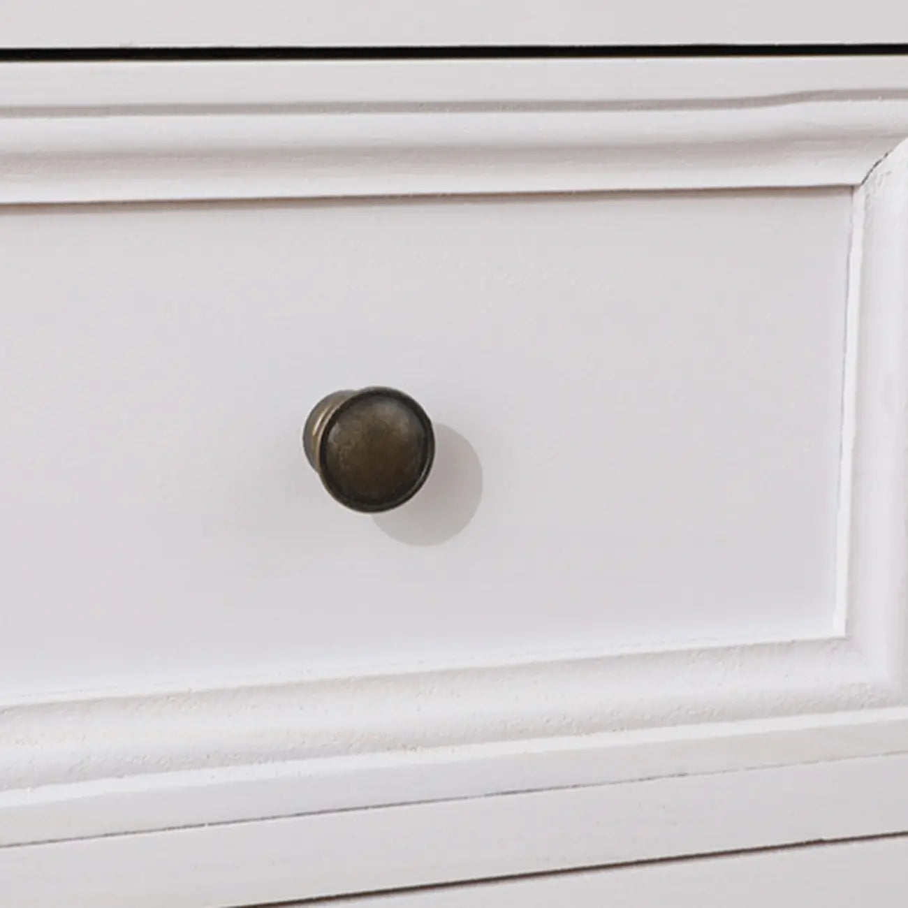 Rustic White Wooden Cabinet for Living Room with Drawers