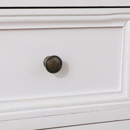 Rustic White Wooden Cabinet for Living Room with Drawers