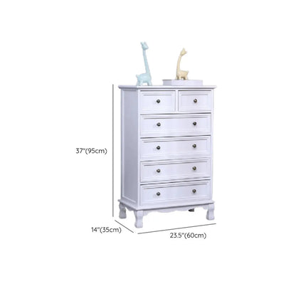 Rustic White Wooden Cabinet for Living Room with Drawers