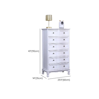 Rustic White Wooden Cabinet for Living Room with Drawers