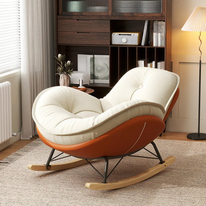 Upholstered Flared Arm Rocking Chair with Optional Ottoman