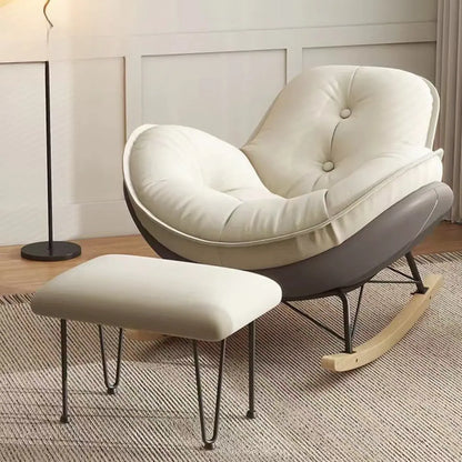 Upholstered Flared Arm Rocking Chair with Optional Ottoman