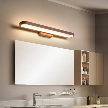 Modern Coffee Straight LED Bathroom Vanity Light in Hardwired