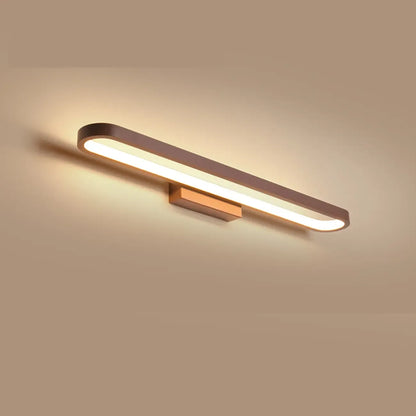 Modern Coffee Straight LED Bathroom Vanity Light in Hardwired