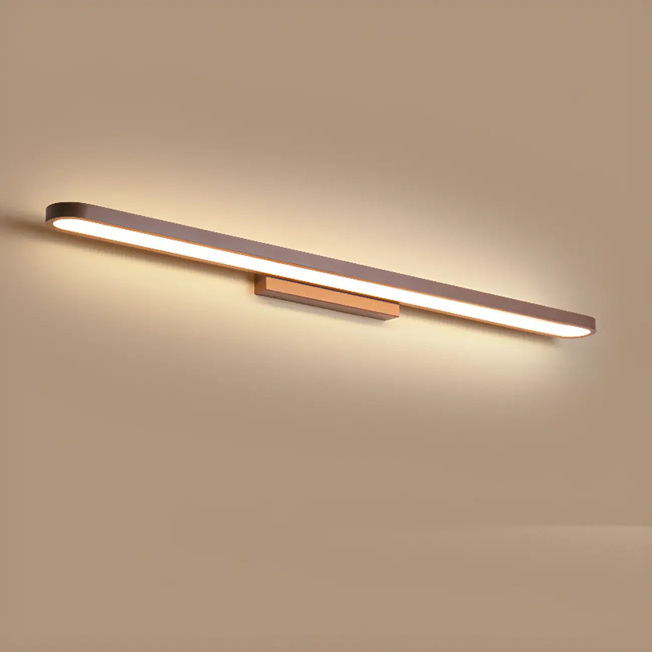 Modern Coffee Straight LED Bathroom Vanity Light in Hardwired