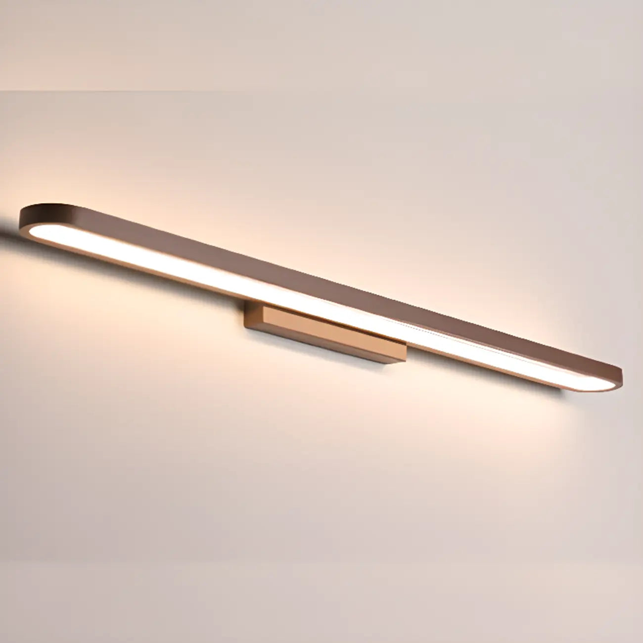 Modern Coffee Straight LED Bathroom Vanity Light in Hardwired