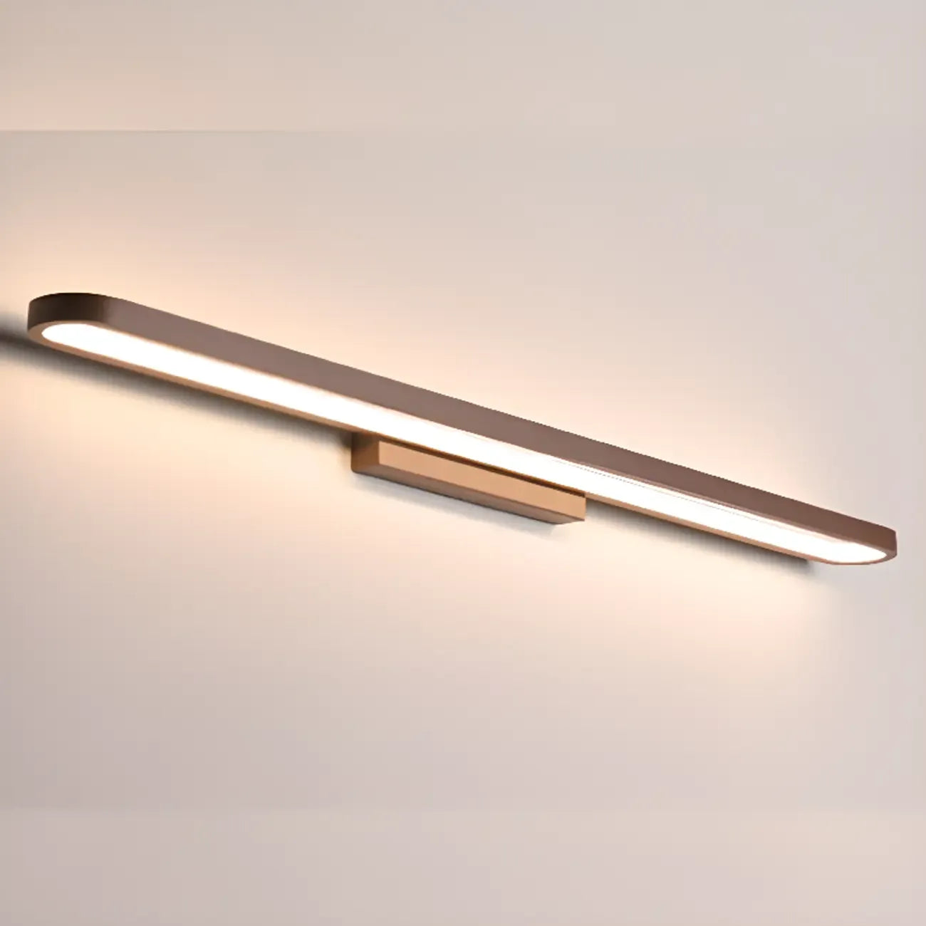 Modern Coffee Straight LED Bathroom Vanity Light in Hardwired