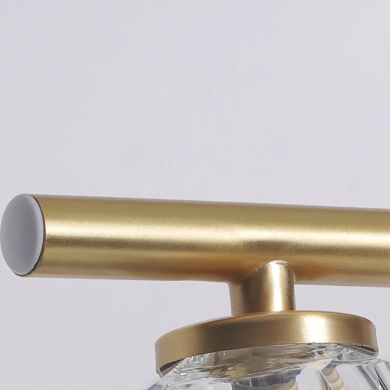 Modern Gold Bathroom Vanity Lights with Clear Crystal Shade